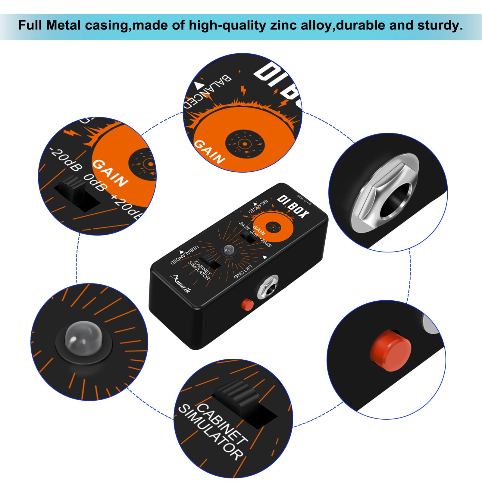 Amazon.co.jp: Amuzik Di Box エフェクトペダル マッチボックス